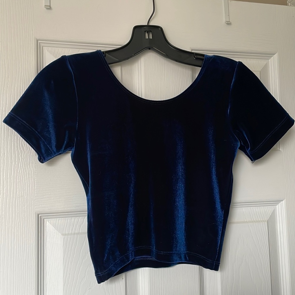 American apparel velvet crop top